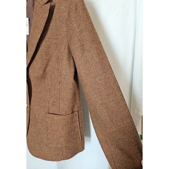 Talbots Women's Winter Fitted Blazer Rust Brown Size 16 Wool Blend Jacket NWT - Picture 3 of 10